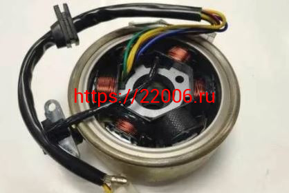 Магнето в сборе 139FMB 50-110сс Альфа (ротор+статор генератора) 6 катушек Магнето в сборе 139FMB 50-110сс Альфа (ротор+статор генератора) 6 катушек