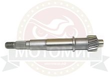 Вал редуктора GY6-125/150 ведущий 173 мм d12мм, М12 первичный (1403) (вал диска реверса)