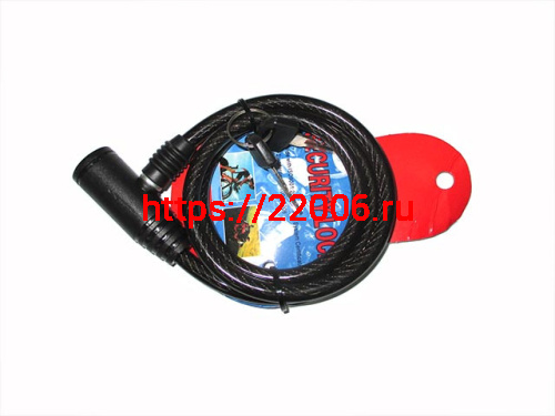 Велозамок трос d 8*800мм, с ключом Велозамок трос d 8*800мм, с ключом