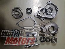 Редуктор обратного вращения 168F-170F(шестер,под вал двиг. 19,05мм,D выходного вала 15 мм,пониж 1:2)