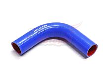 Патрубок теплообменника КАМАЗ, силикон.,синий,армир. L288мм,d32мм. (HH031)