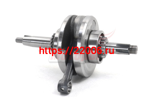 Коленвал Alpha, Delta, Zodiak (125 см3) в сборе с подш. и звездой ГРМ