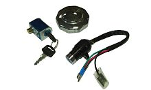 Крышка бензобака Альфа (Граненыч) с замком, хром (+замкок зажигания+ противоугон.) (компл.)